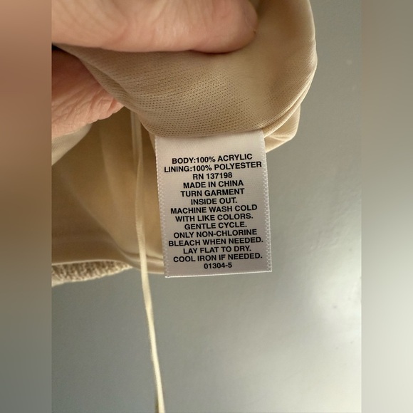 Ryegrass Womans Crochet Sandshell Tank Top SZ LG Boho New Lined Cropped Summer - Picture 5 of 8